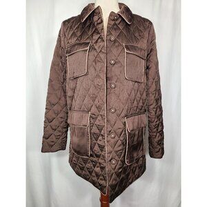 DR2 Long Sleeves Womens Winter Coat Brown Inner Lining Size S Coffee Mocha